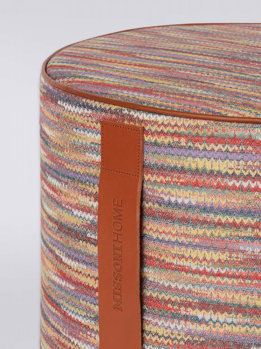 Biscayne cylindrical pouffe 40x30 cm (Orange)