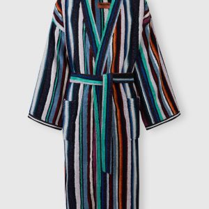 Chandler terry bathrobe with lurex (Blue)