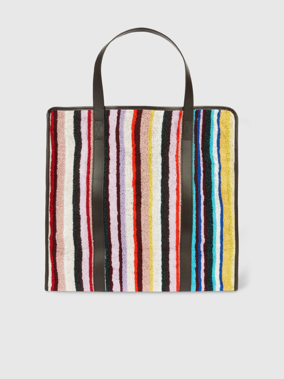 40x40 cm Chandler bag in velour cotton and viscose with lurex (Multicoloured)