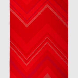 Cornelio 130x190 cm plaid blanket in zigzag wool (Red)