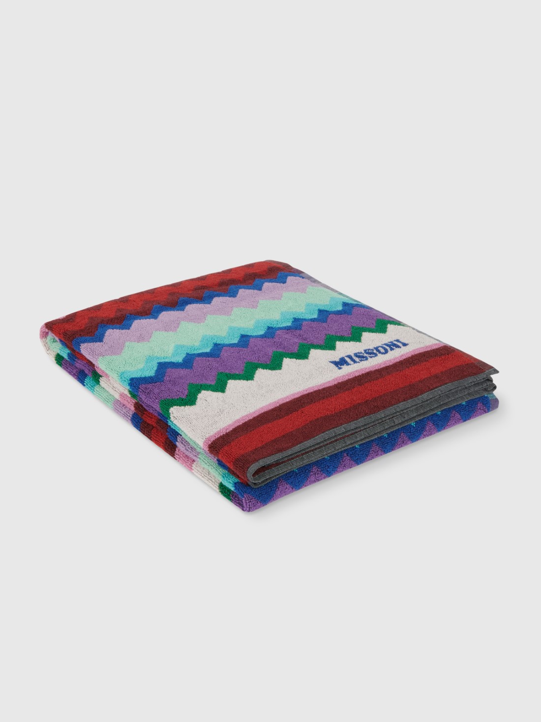 100x180 cm Chantal chevron cotton terry beach towel (Multicoloured)