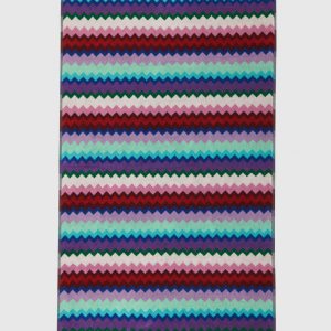 100x180 cm Chantal chevron cotton terry beach towel (Multicoloured)