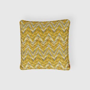 Bleatched 40x40 cm 3D effect chevron cushion (Yellow)