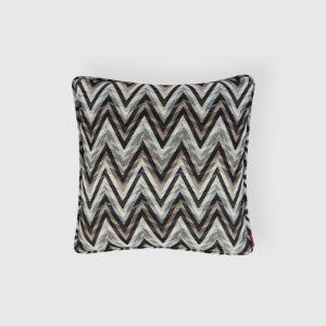 Bleatched 40x40 cm 3D effect chevron cushion (Black)