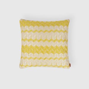 Tread 40x40 cm chevron 3D effect cushion (Yellow)