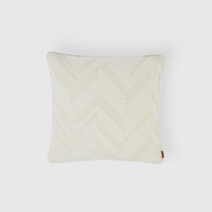 Orme 40x40 cm 3D effect jacquard cushion (White)