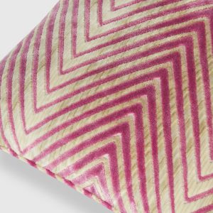 Ziggy 40x40 cm viscose blend zigzag cushion (Multicoloured)