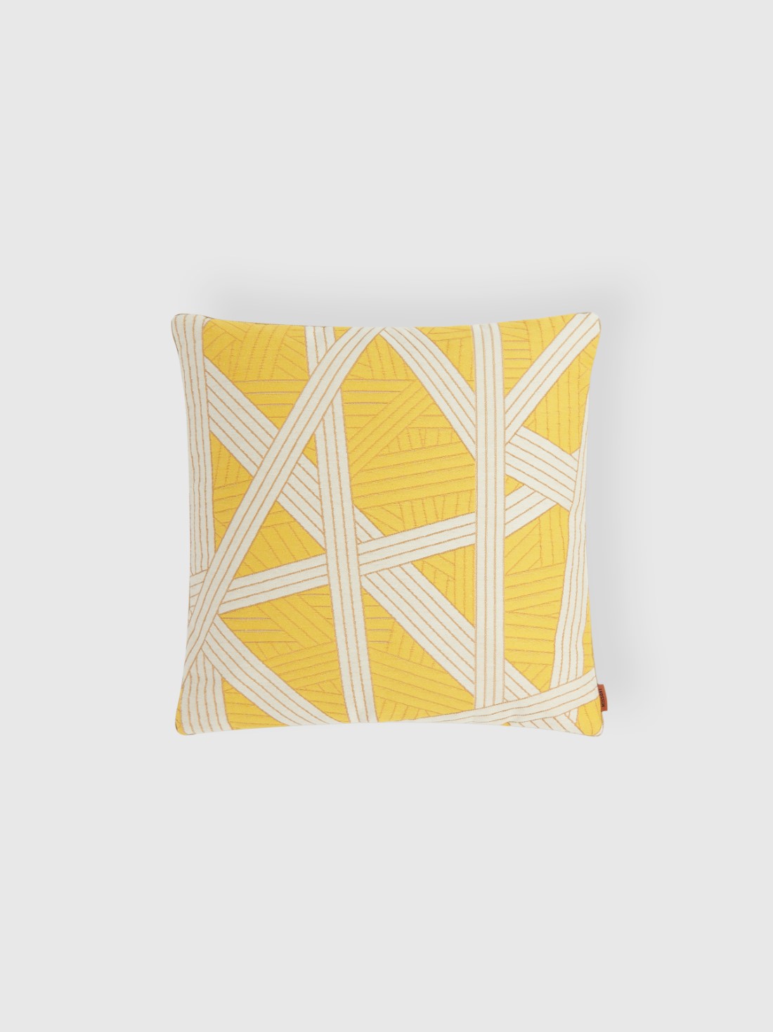 Nastri cushion 40x40 cm with stitching (Yellow)