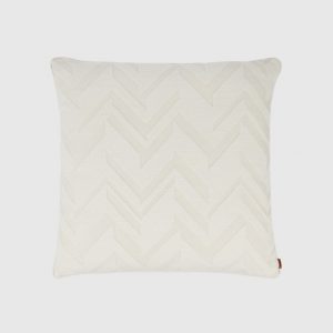 Orme 60x60 cm 3D effect jacquard cushion (White)