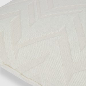 Orme 60x60 cm 3D effect jacquard cushion (White)