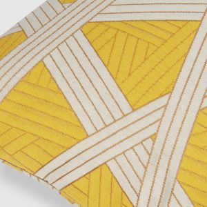 Nastri cushion 60x60 cm with contrasting stitching (Yellow)