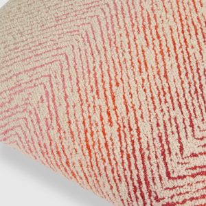 Brouges 40x40 cm wool and viscose blend cushion (Red)