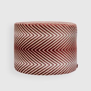 Ziggy pouffe, 40x30 cm cylinder (Red & Multicoloured)