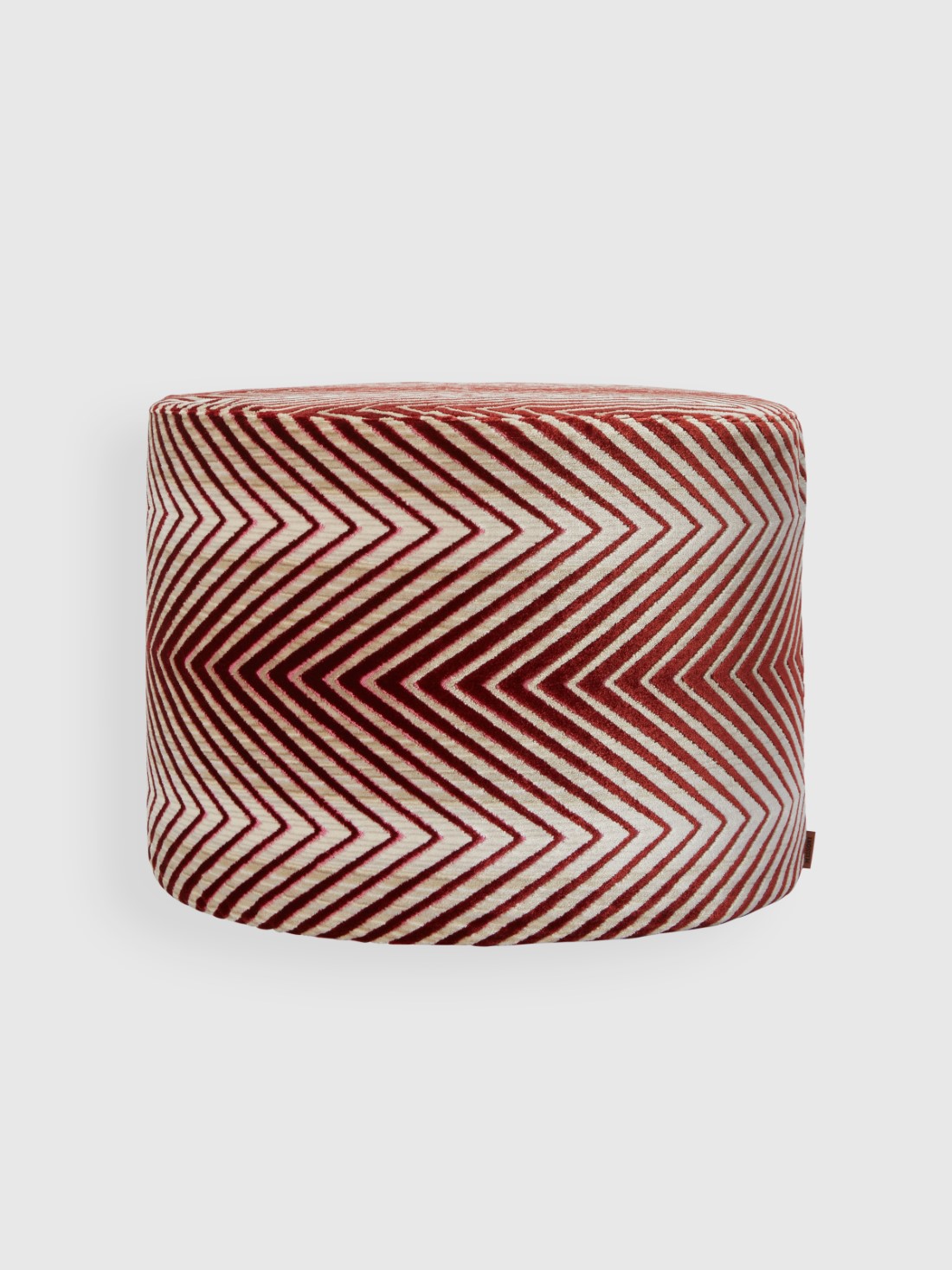 Ziggy pouffe, 40x30 cm cylinder (Red & Multicoloured)