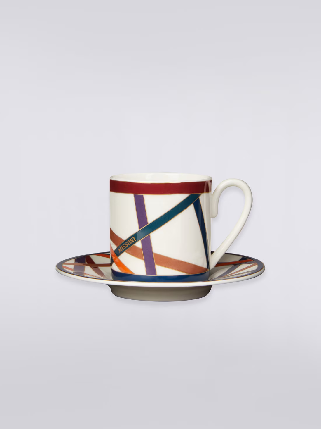 Nastri Set of 2 coffee cups & saucers (Multicoloured)