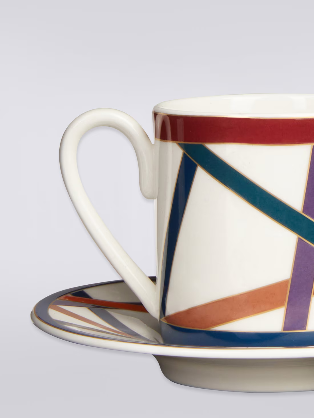 Nastri Set of 2 coffee cups & saucers (Multicoloured)