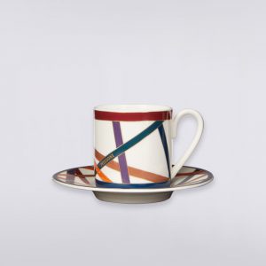 Nastri Set of 6 coffee cups & saucers (Multicoloured)