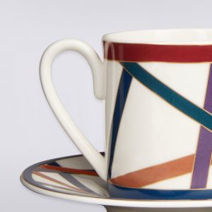 Nastri Set of 6 coffee cups & saucers (Multicoloured)