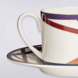 Nastri Set of 6 tea cups & saucers (Multicoloured)