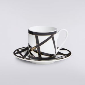 Missoni x Suonare Stella coffee cup and saucer set (Black & Multicoloured)