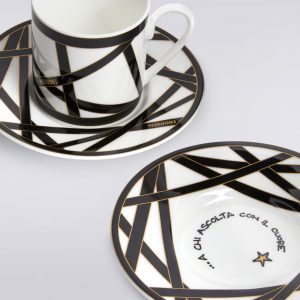 Missoni x Suonare Stella coffee cup and saucer set (Black & Multicoloured)