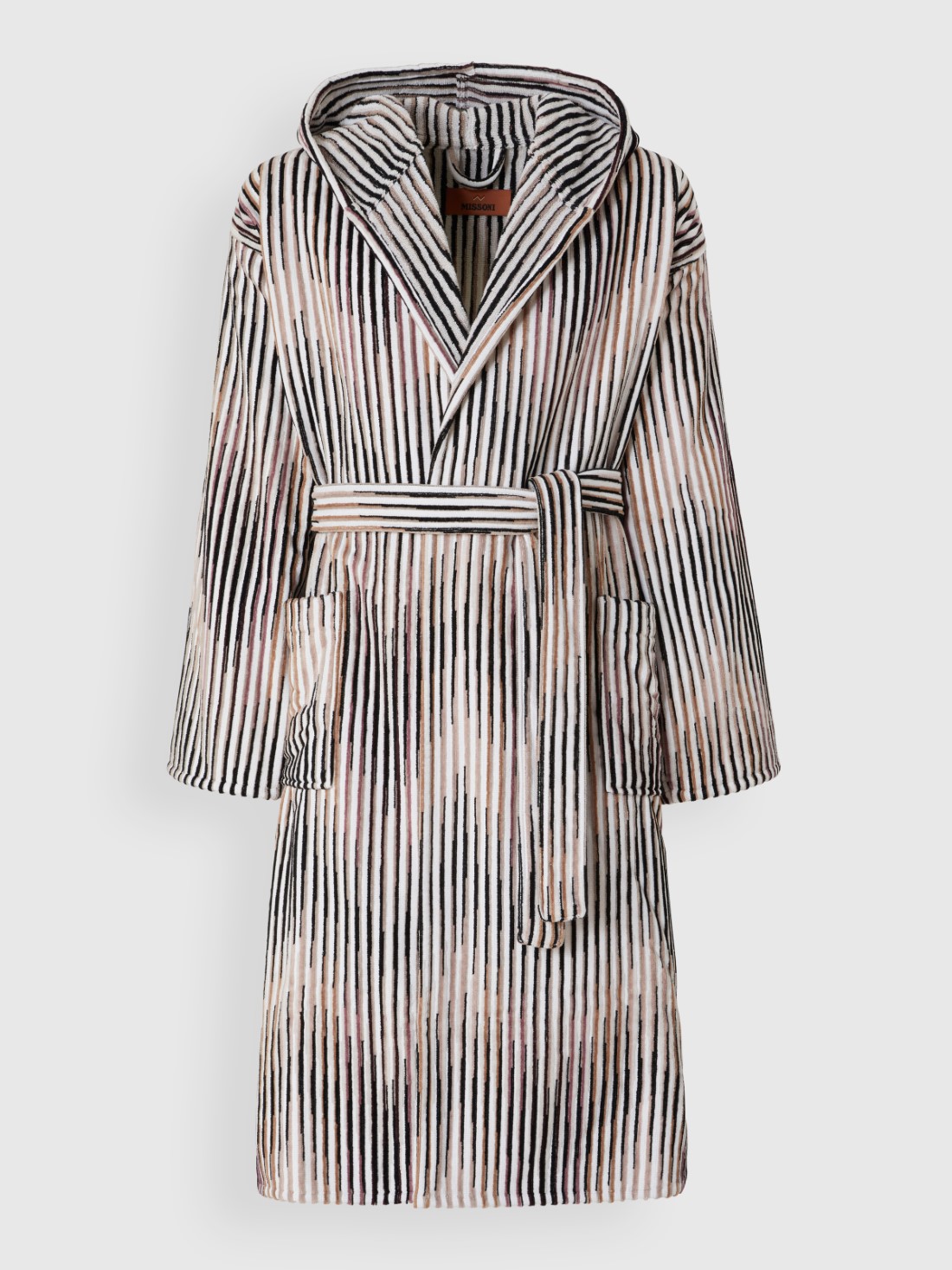 Arpeggio bathrobe in slub cotton terry (Brown)