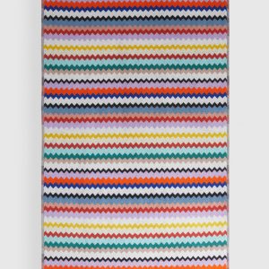 Riverbero 100x180 cm beach towel in zigzag cotton terry cloth (Multicoloured)