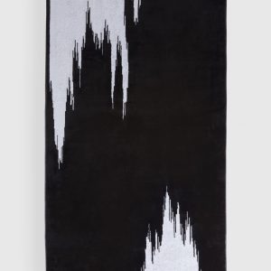 Skunk 180x100 cm slub cotton terry beach towel (Black & White)