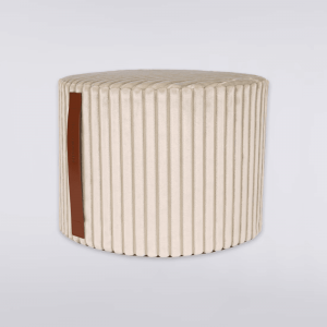 Coomba Cylinder Pouf 40X30 (White)