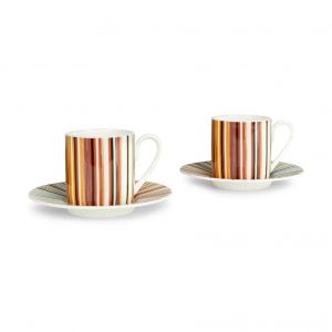 Jenkins Set of 2 coffee cups & saucers (White)