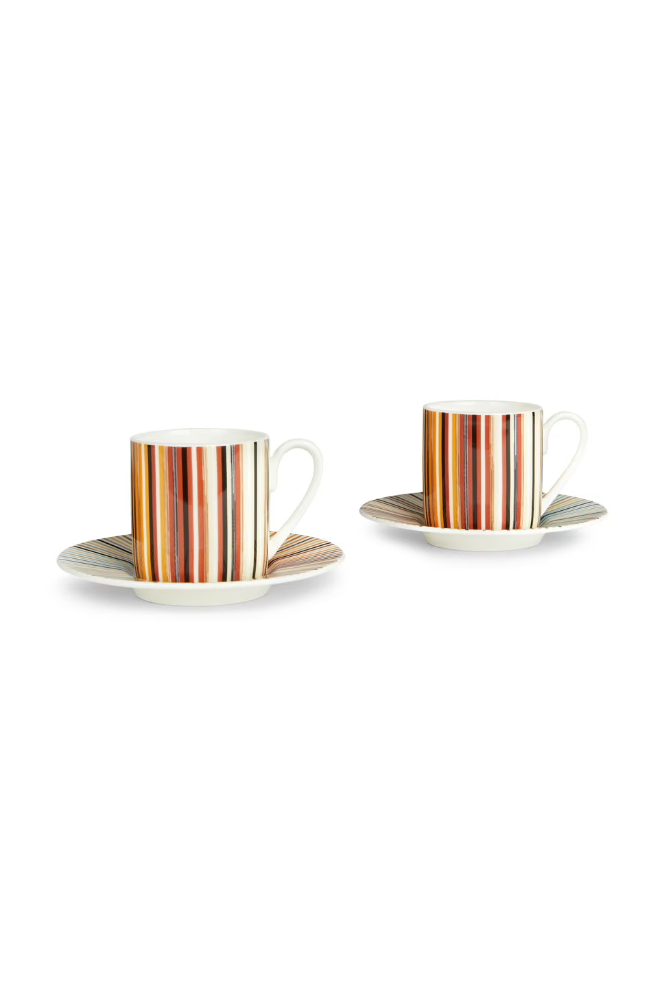 Jenkins Set of 2 coffee cups & saucers (White)