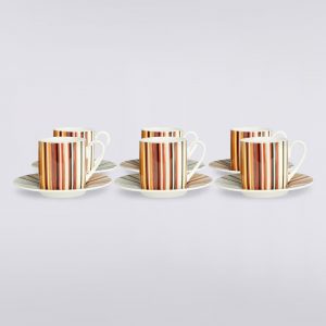 Jenkins Set of 6 coffee cups & saucers (White)