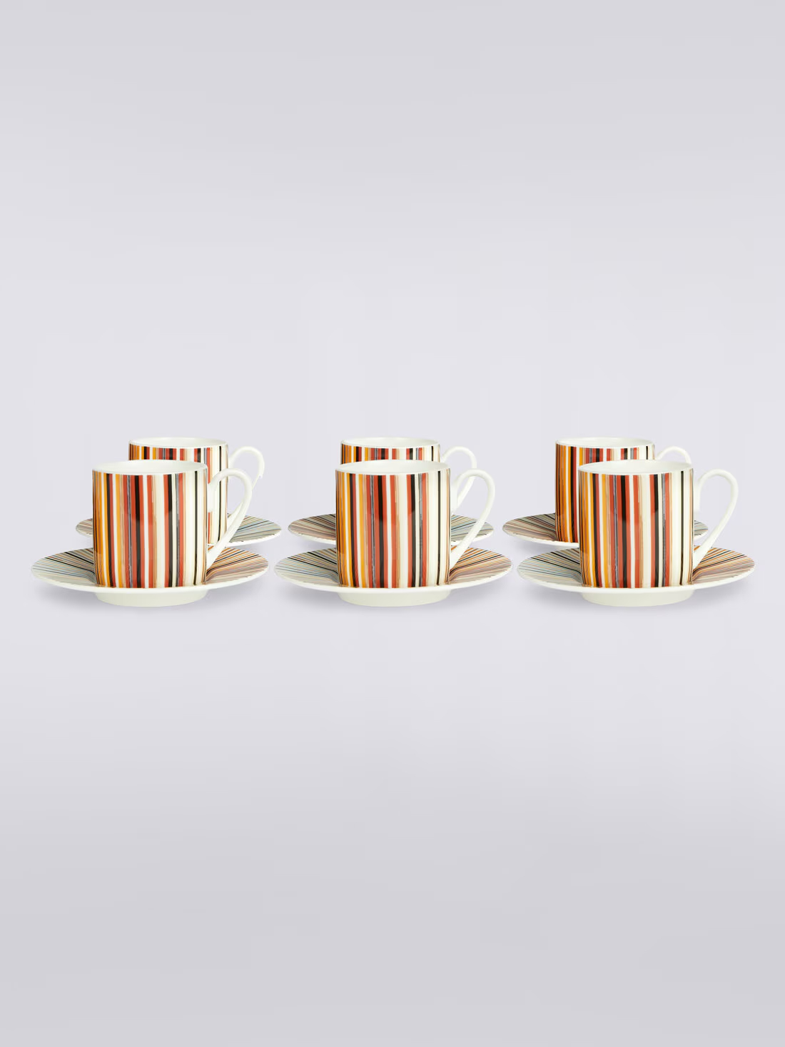 Jenkins Set of 6 coffee cups & saucers (White)