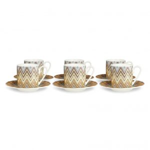 Jarris Set of 6 coffee cups & saucers (White)