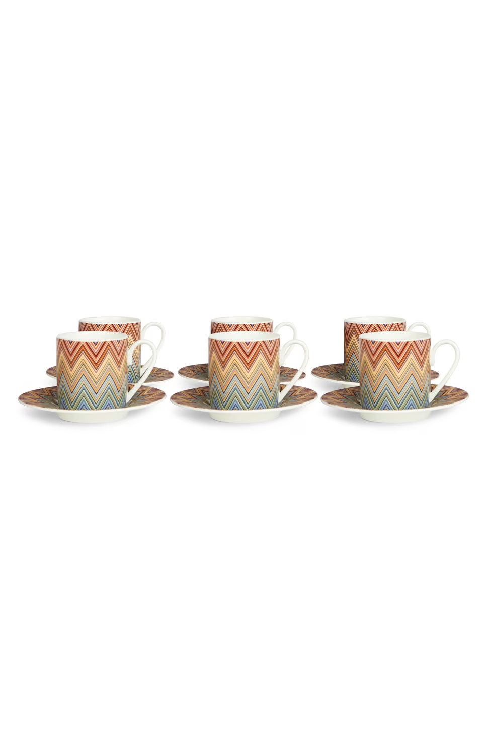 Jarris Set of 6 coffee cups & saucers (Red)