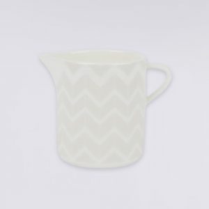 Zigzag White Milk Jug (White)