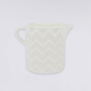 Zigzag White Milk Jug (White)