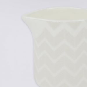 Zigzag White Milk Jug (White)