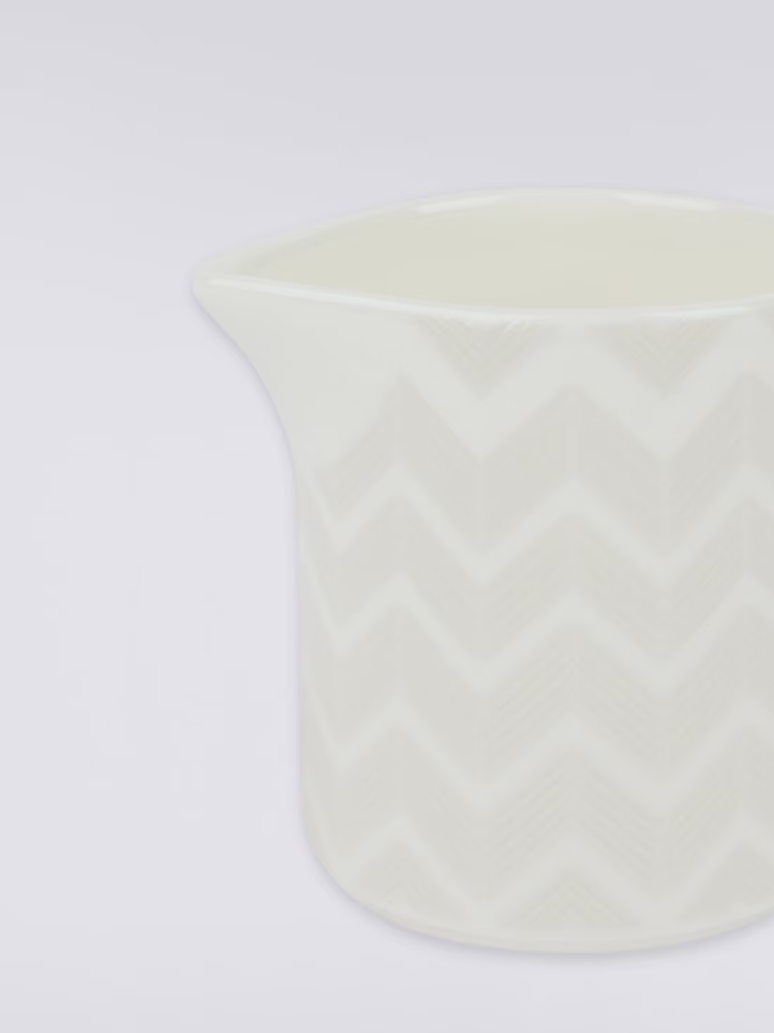 Zigzag White Milk Jug