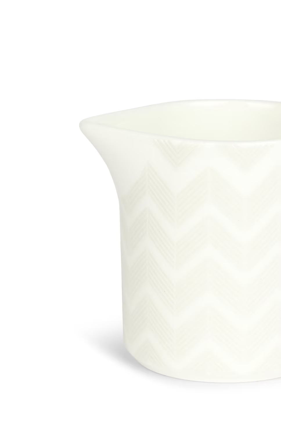 Zigzag White Milk Jug