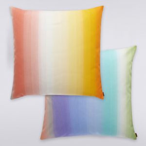 Resort 60x60 cm outdoor cushion in multicoloured faded canvas (Multicoloured)