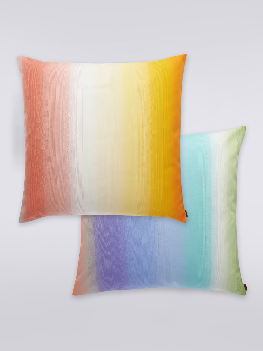 Resort 60x60 cm outdoor cushion in multicoloured faded canvas (Multicoloured)