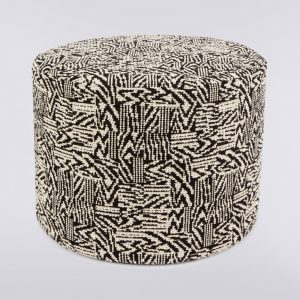 Noise Cylinder Pouf 40X30 (Black & White)