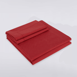 Jo double sheet set with cotton pillowcases (Red)