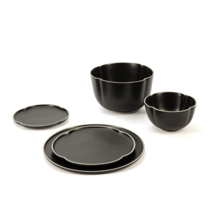 ODE Dinnerware with matt anthracite glaze